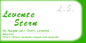 levente stern business card